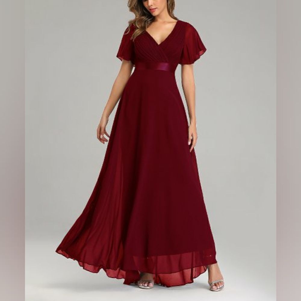 Beauty Emily Pleated Surplice Gown sz XXL